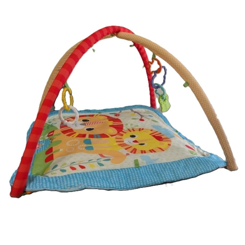 BRIGHT STARTS Safari Blast Activity Gym & Play Mat with Take-Along - (PRE-LOVED)